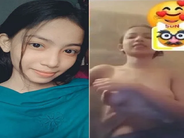 Slim GF nude on a video call sex chat with lover