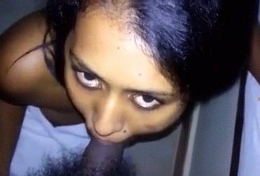 Aluth val firm figured hottie sucking hairy black dick