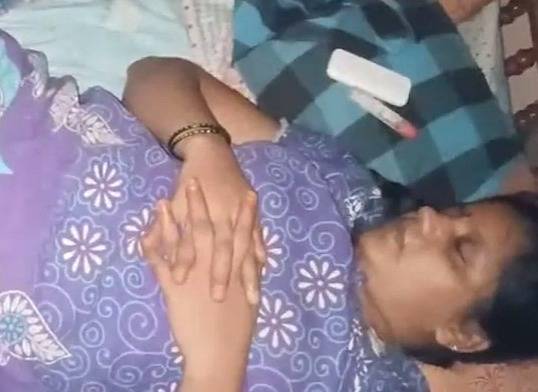 Aunty sleeping video