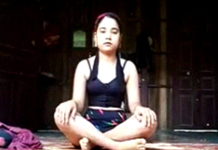 Beautiful Assamese girl stripping solo video