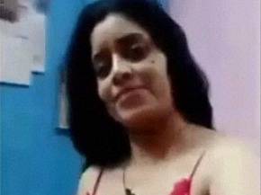 Booby bhabhi stripping off red night gown