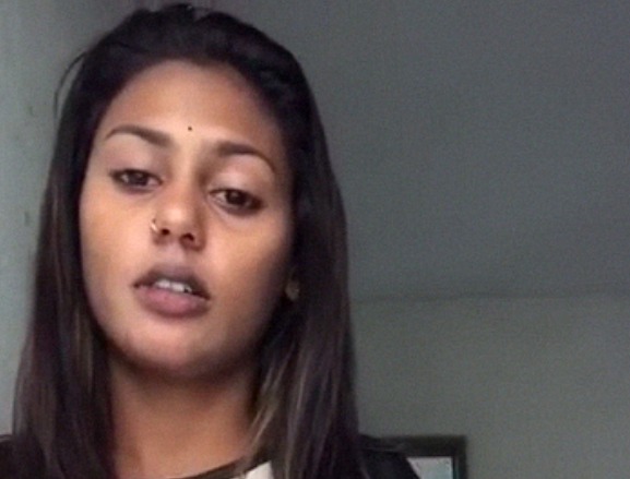 Desi GF Valentines day nude show solo video