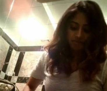 Indian model peeing hidden cam