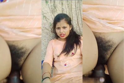 Outdoor Bangla sex video of a guy fucking his GF's pussy
