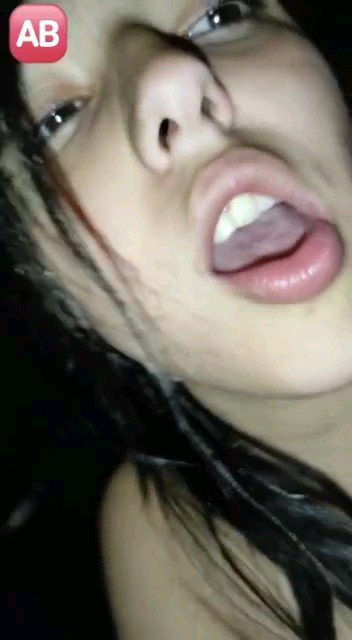 Pretty chick with saggy tits riding on dick