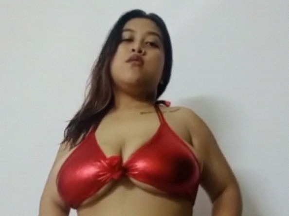 Sexy Indian bitch eating a banana while masturbating