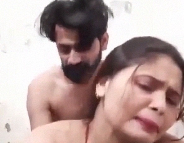 Standing bhabhi stripped fully and fucking in doggy position