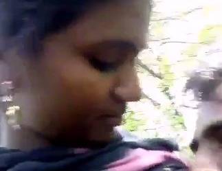 Sucking and fucking in forest porn