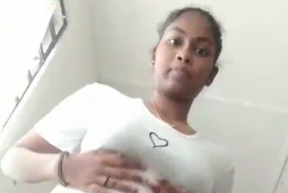 Tamil babe stripping and playing with pussy