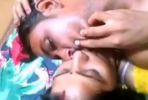 Village couple romantic foreplay