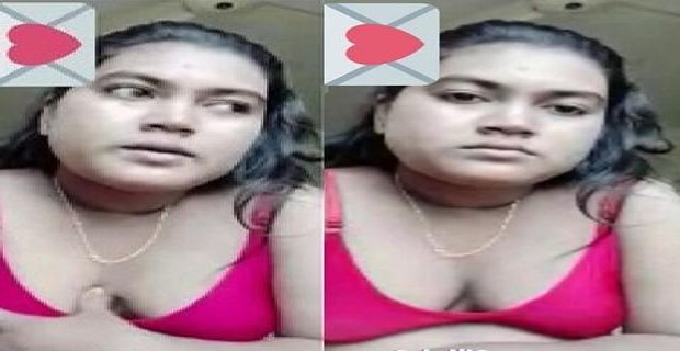 Desi pink bra girl ki boob show viral Hindi mms