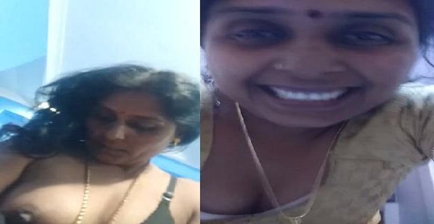 Mallu aunty ki lund chusai padosi aadmi ko boobs dikhakar