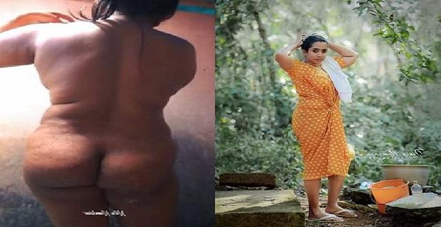 Mallu bhabhi Nila Nambiar nude bath outdoors
