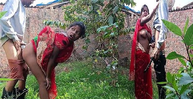 Village bhabhi outdoor sex standing doggy style me