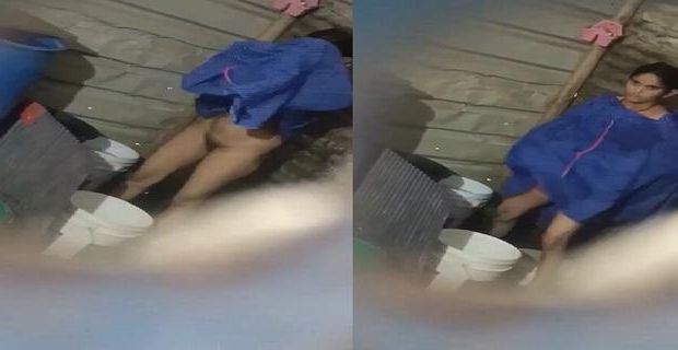 Village girl nude bath hidden cam tape viral