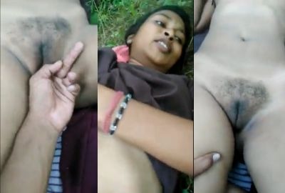 BF fucks his desi GF's pussy outdoors in an Indian sex video