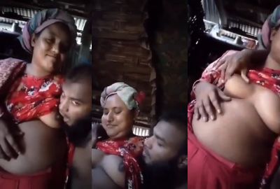 Bangladeshi chuda chudi of a man sucking a neighbor's boobs
