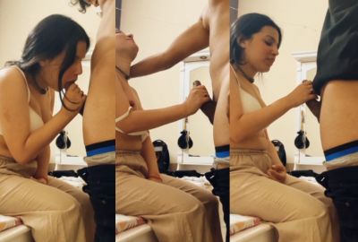 Hot Mumbai babe sucks her BF's dick in desi sex MMS