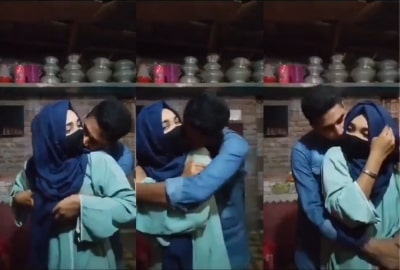 Karachi guy squeezes his sister's boobs behind his parents