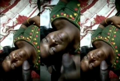 Poor Tamil maid takes her lover's Indian cum in mouth
