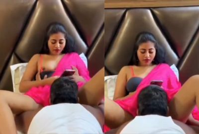 Gigolo licks slut Siya's pussy in desi sex video