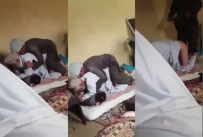 Young man drills an old man's asshole in Pakistani porn