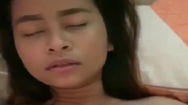 Beautiful girl fuck by pressing boobs