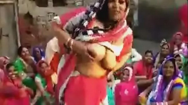 Village woman dancing and dancing
