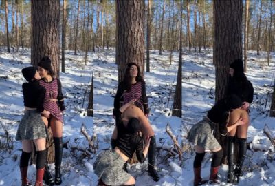NRI girls enjoy lesbian sex in the snow