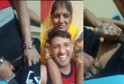 Mature Bhabhi wanks her Devar's dick in Rajasthani porn