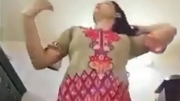 Sexy teacher looks in front of the cam