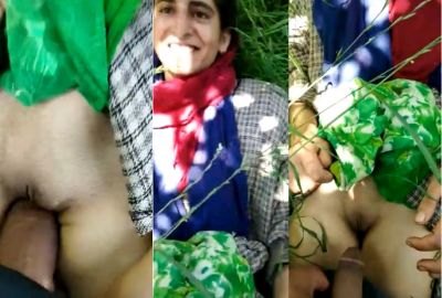 Kashmiri girl's outdoor xxx sex MMS with a tourist